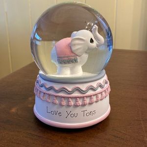 Precious Moments Love You Tons Musical Snow globe - Pink